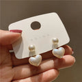 Pearl Cluster Heart - Earring