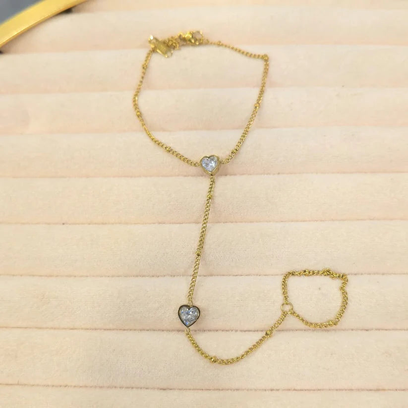 Heart Zircon Hand Chain