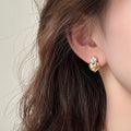 Gold Heart Diamond - Earring