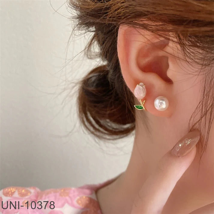 Pink Rosebud - Earring