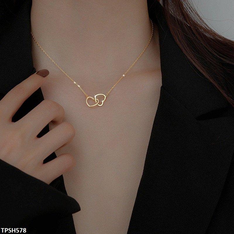 Double Heart Stainless Steel Pendent