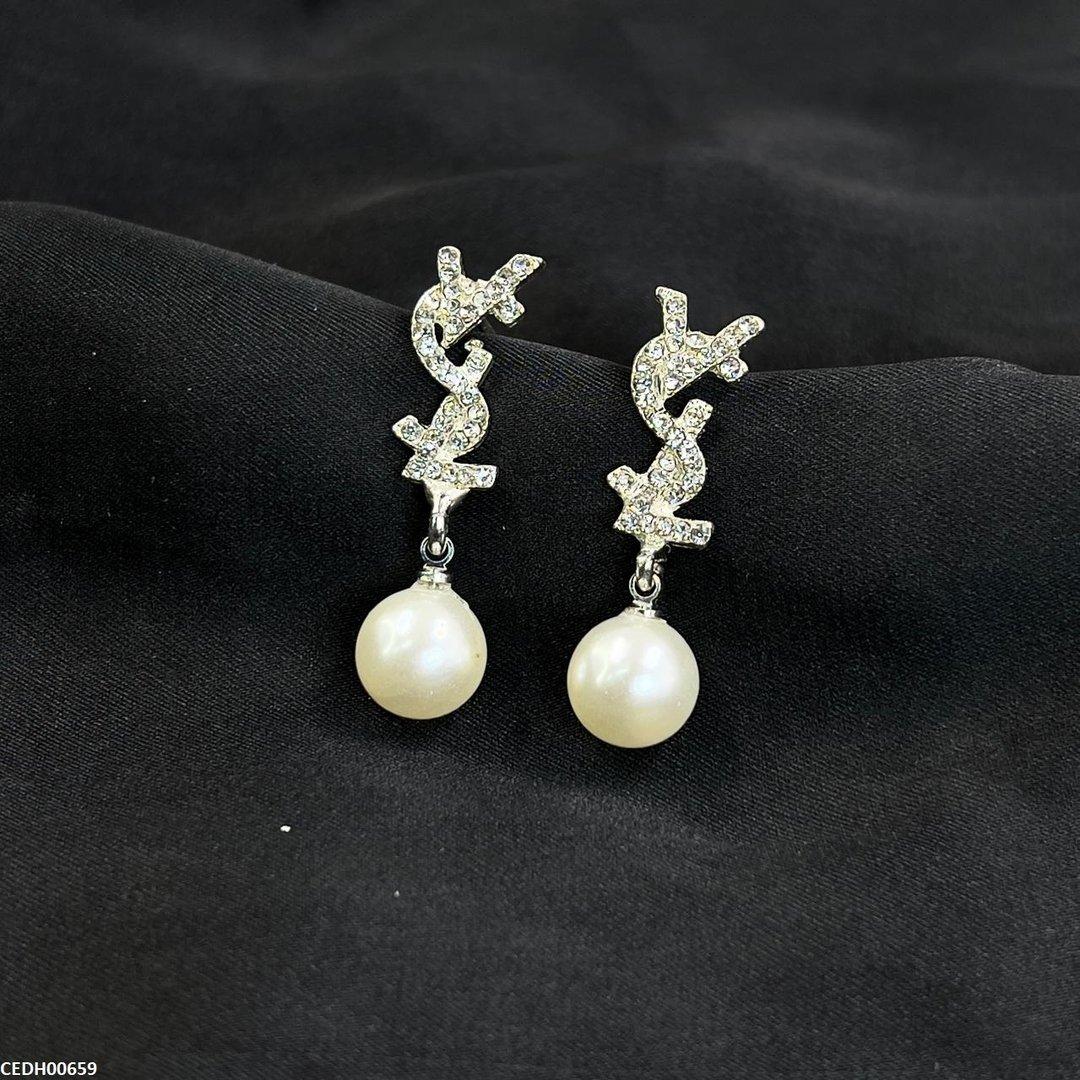 YSL Pearl Drop Earrings