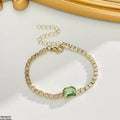 Square Bracelet Adjustable - Green