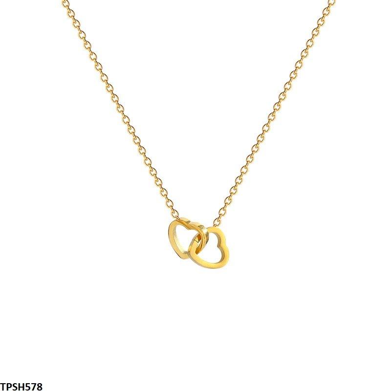 Double Heart Stainless Steel Pendent