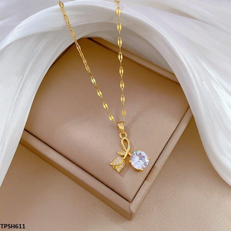 Flower Circle Drop Pendant