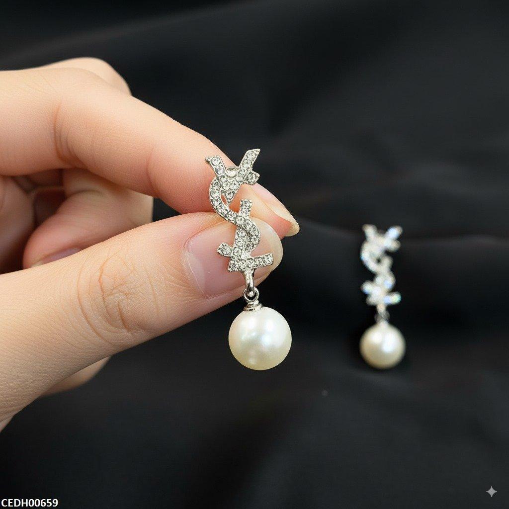 YSL Pearl Drop Earrings