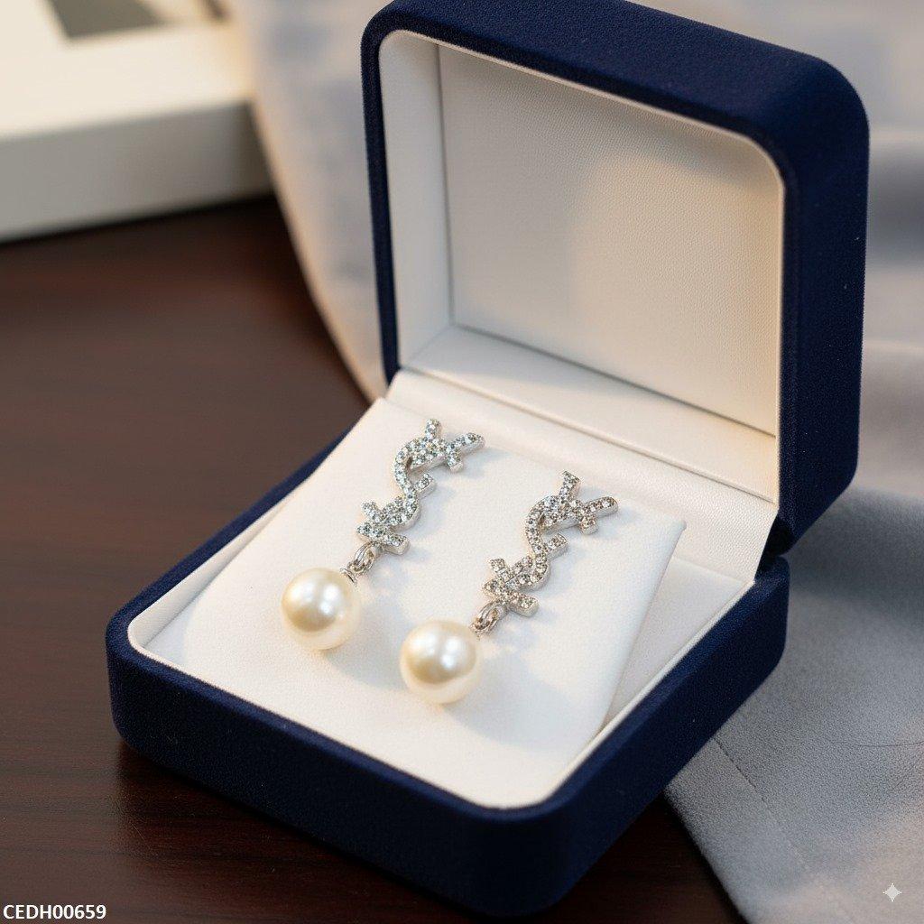 YSL Pearl Drop Earrings